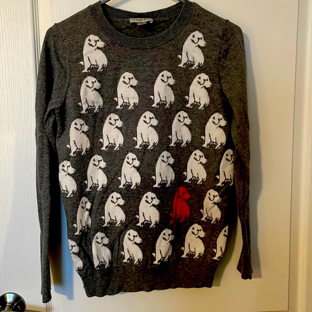 Loft dog sweater size medium